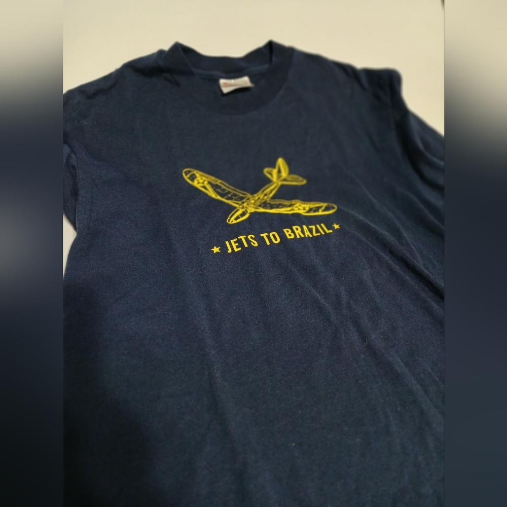 JETS TO BRAZIL Navy Blue T Shirt Adult Medium
